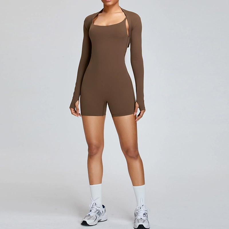 Conjunto de Roupas Femininas Personalizadas, Macacão, Conjuntos de Yoga, Xale Esportivo, Macacão com Suspensórios, Conjunto de Fitness