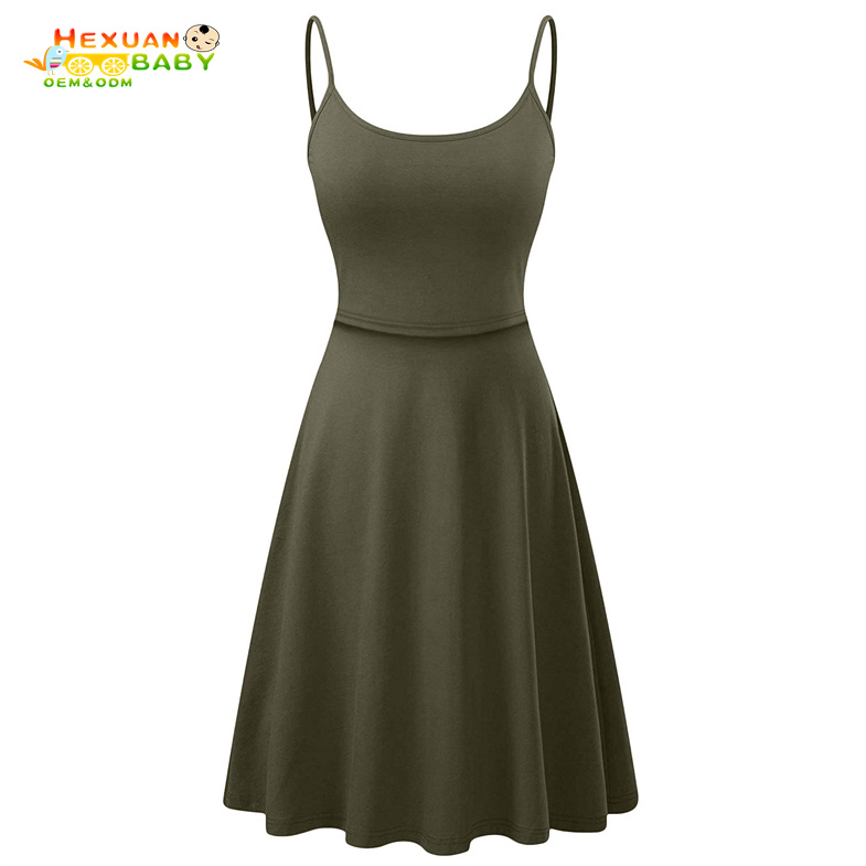Vestido para Mulheres Grávidas Camisola de Gravidez Vestido de Maternidade Sólido com Gola Redonda Roupas de Amamentação