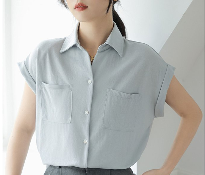 Camisa Feminina Blusas de Moda 2023 Camisa Sólida de Verão para Mulheres Blusa de Manga Longa Roupas Femininas Coreanas