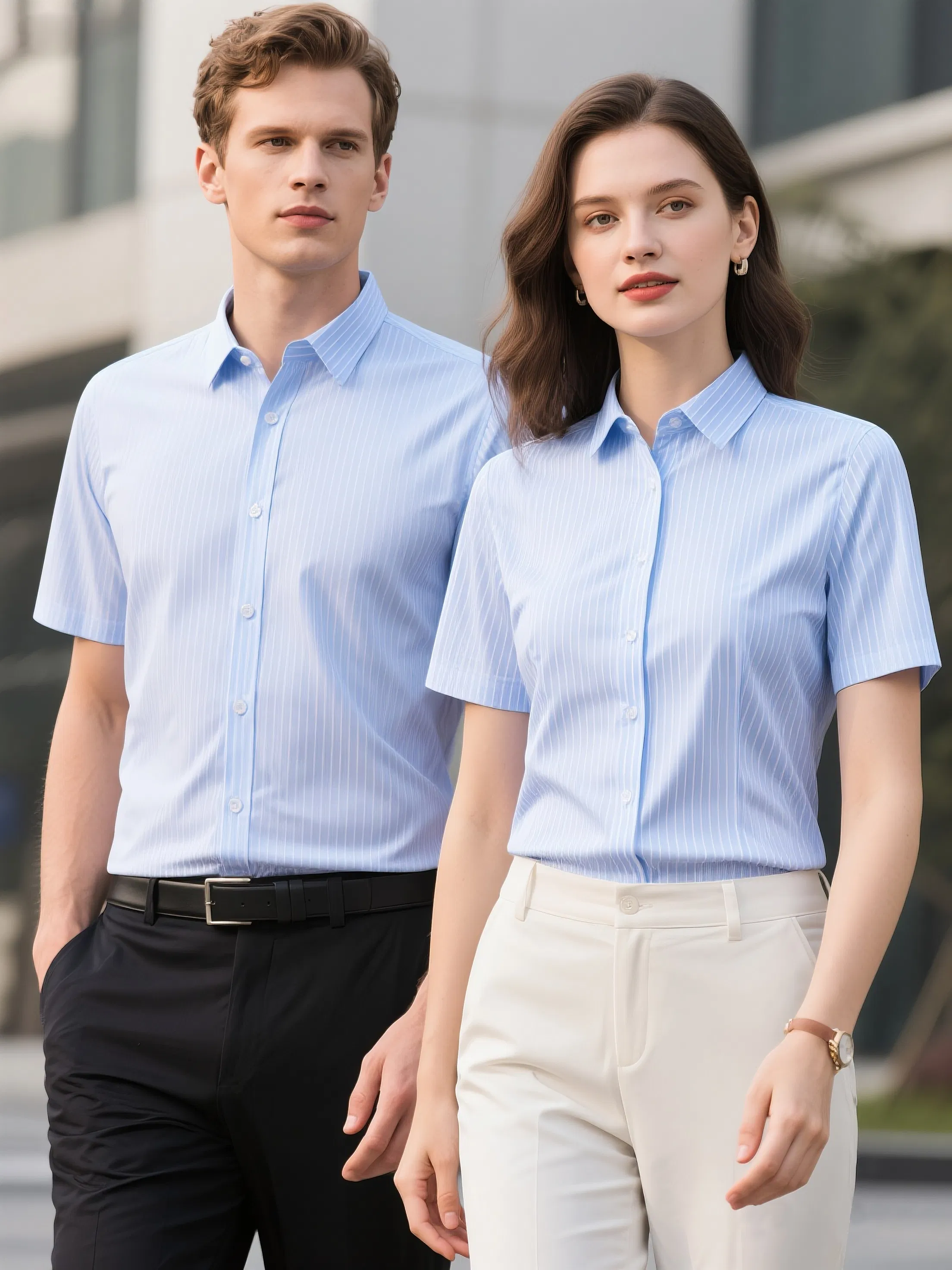 Camisa de Trabalho Personalizada para Mulheres Camisa Formal Elegante para Mulheres Designs de Tecido Roupas