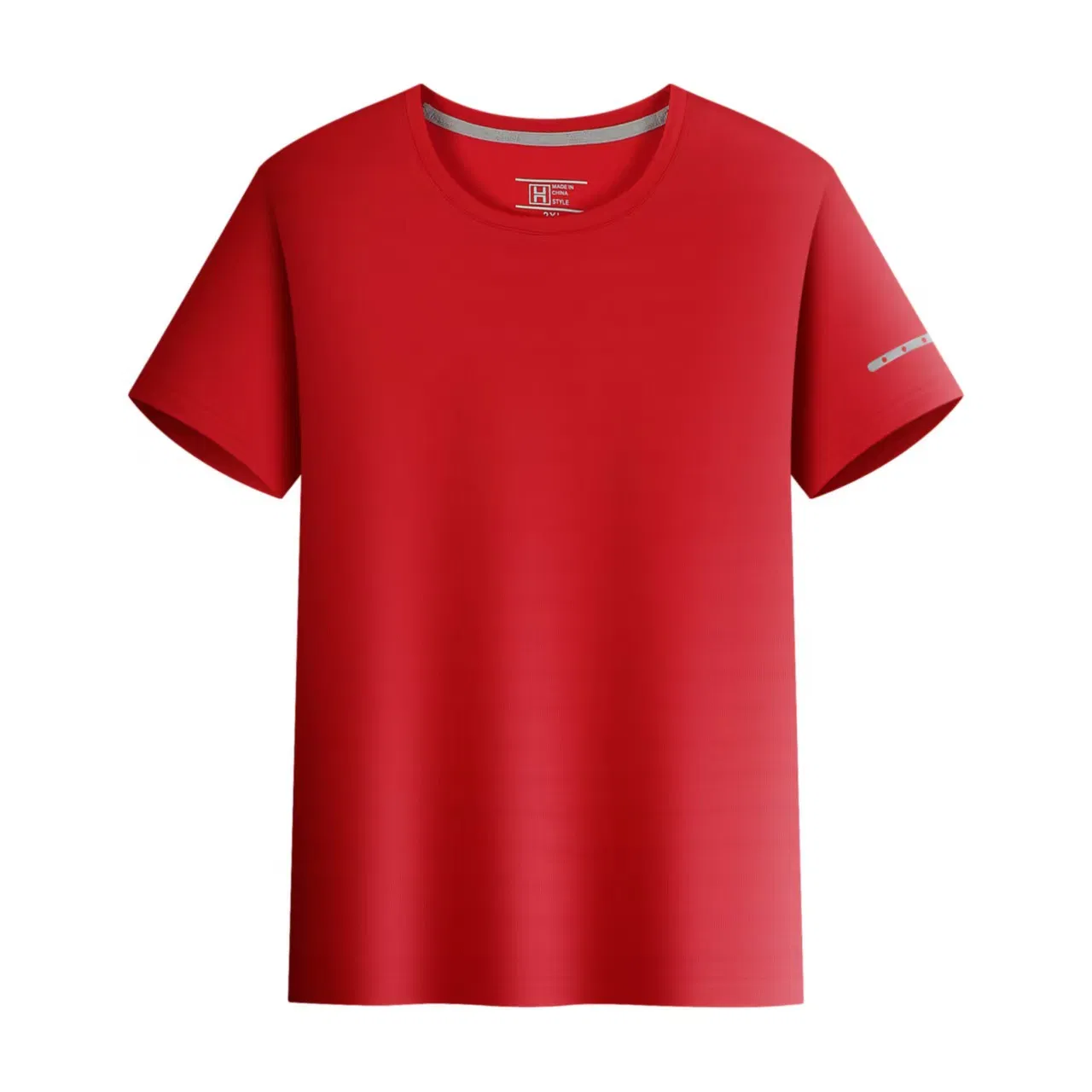 Roupas personalizadas por atacado para homens e mulheres, em seda, com gola redonda, respiráveis e de manga curta