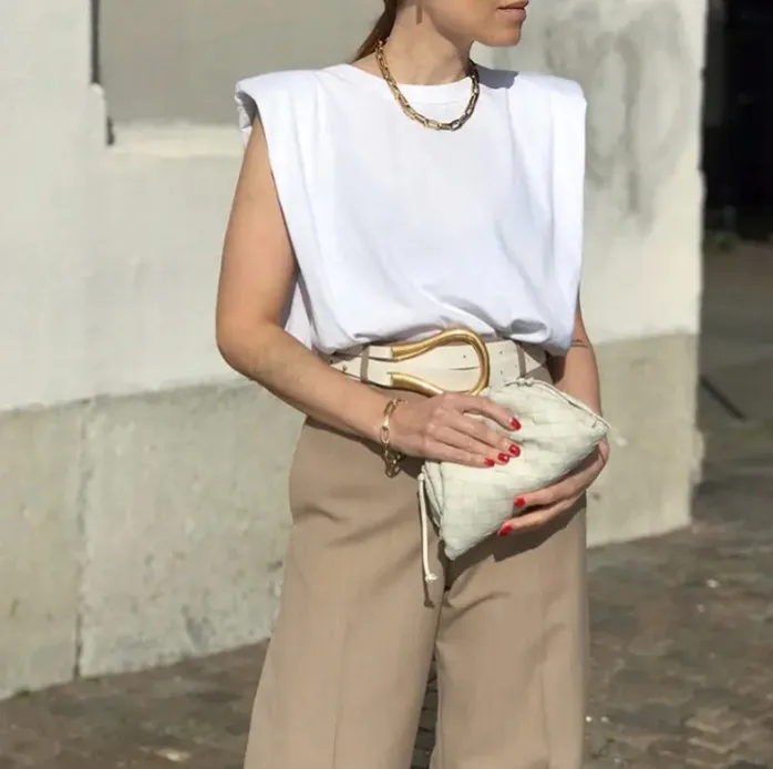 Camiseta solta de algodão personalizada para mulheres, roupas femininas em tamanho grande