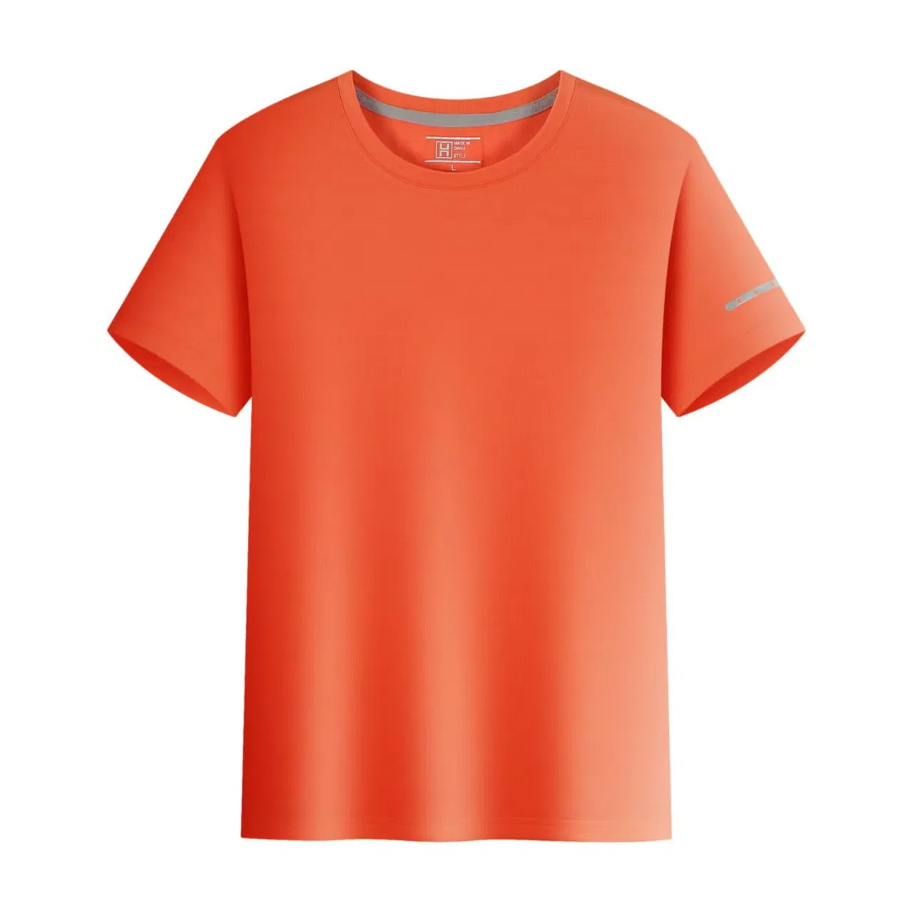 Roupas personalizadas por atacado para homens e mulheres, em seda, com gola redonda, respiráveis e de manga curta