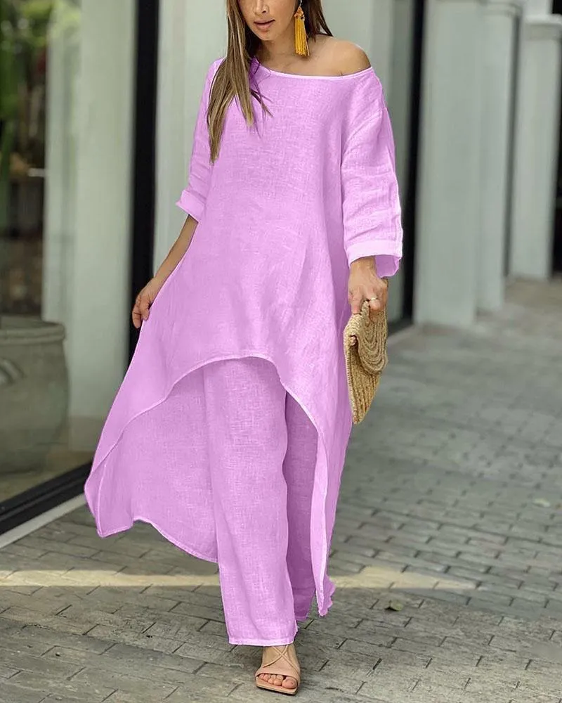 Conjunto Casual Feminino de Primavera e Outono