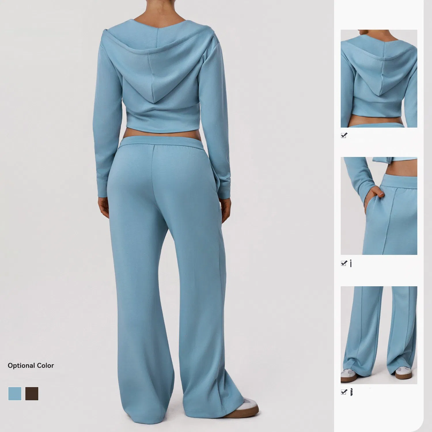 Roupas de Ginástica de Moda Casaco Cropped Feminino Conjunto Esportivo Sutiã de Treino