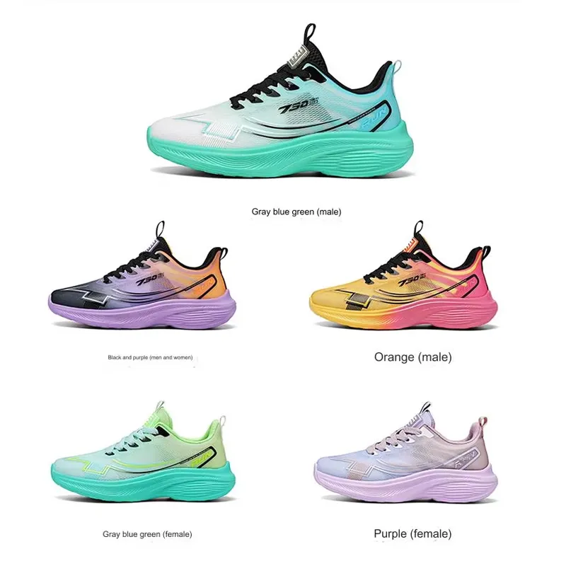 Sapatos Casuais de Moda Cores Brilhantes Mulheres Tênis de Malha Respirável Atacado Unissex Solado de EVA Tênis Urbanos para Mulheres