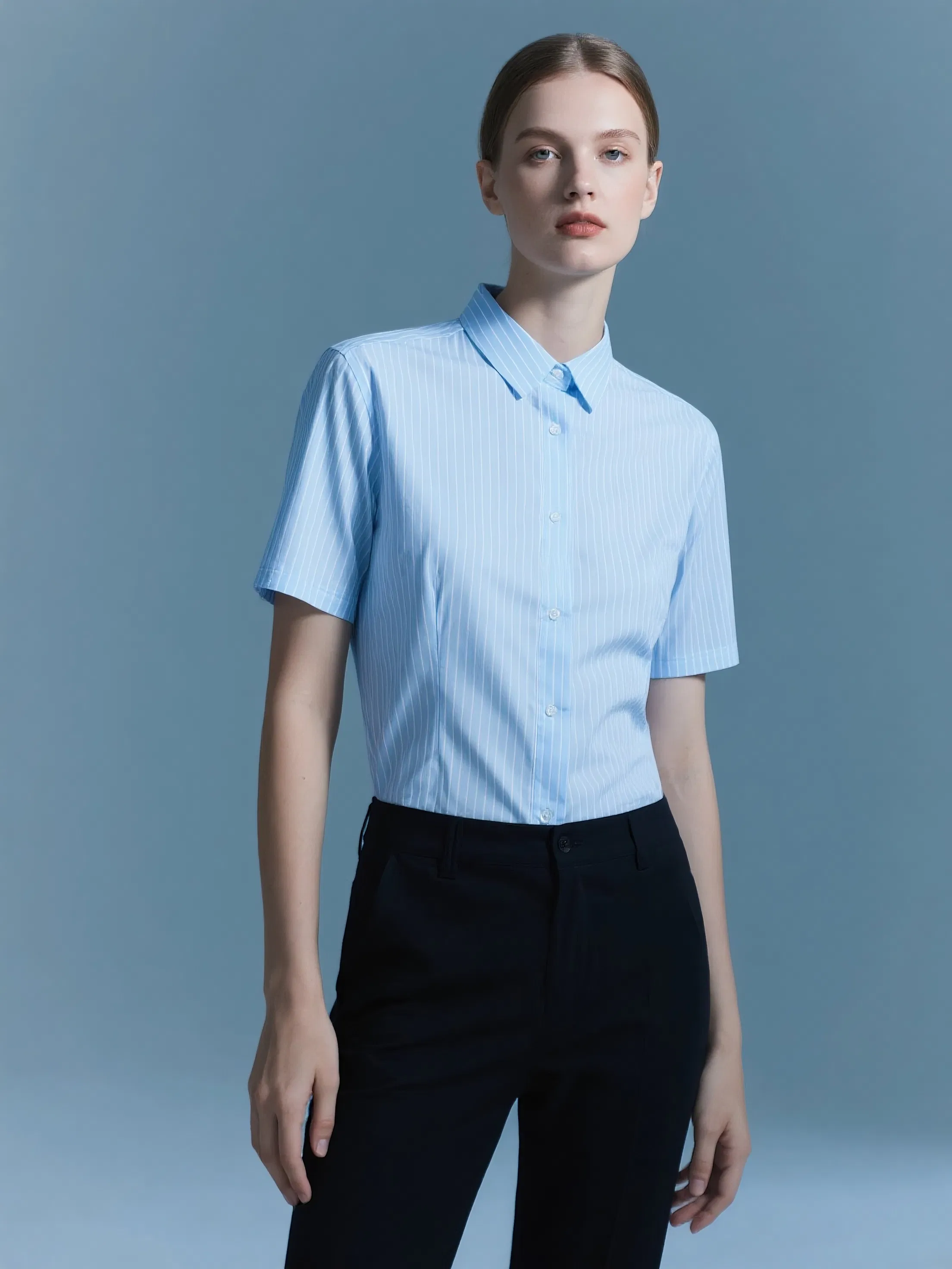 Camisa de Trabalho Personalizada para Mulheres Camisa Formal Elegante para Mulheres Designs de Tecido Roupas