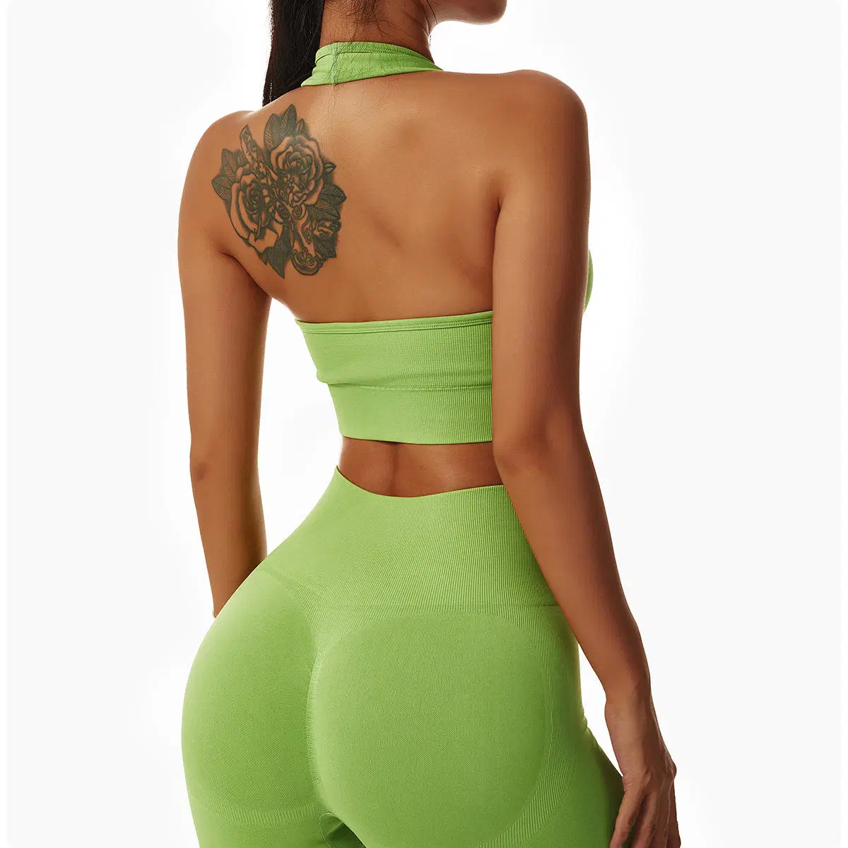 Conjunto de Yoga Sem Costura para Mulheres Conjunto de Fitness para Academia Conjunto de Yoga Sutiã de Yoga Leggings de Yoga Roupas de Treino