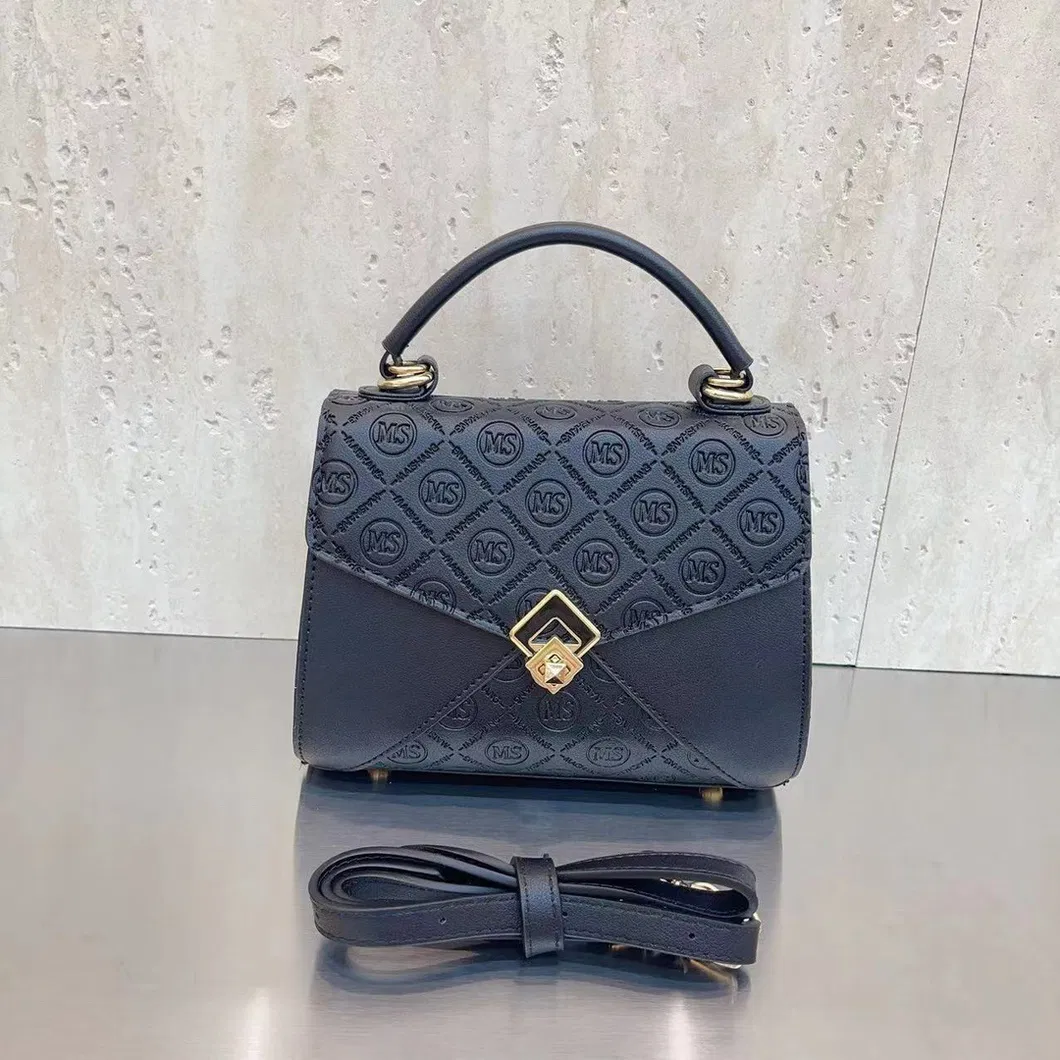 Bolsa Feminina Estilo Urbano Retro Moda Impressão de Letra em Couro PU Fechamento com Zíper Grande Capacidade Ombro e Transversal