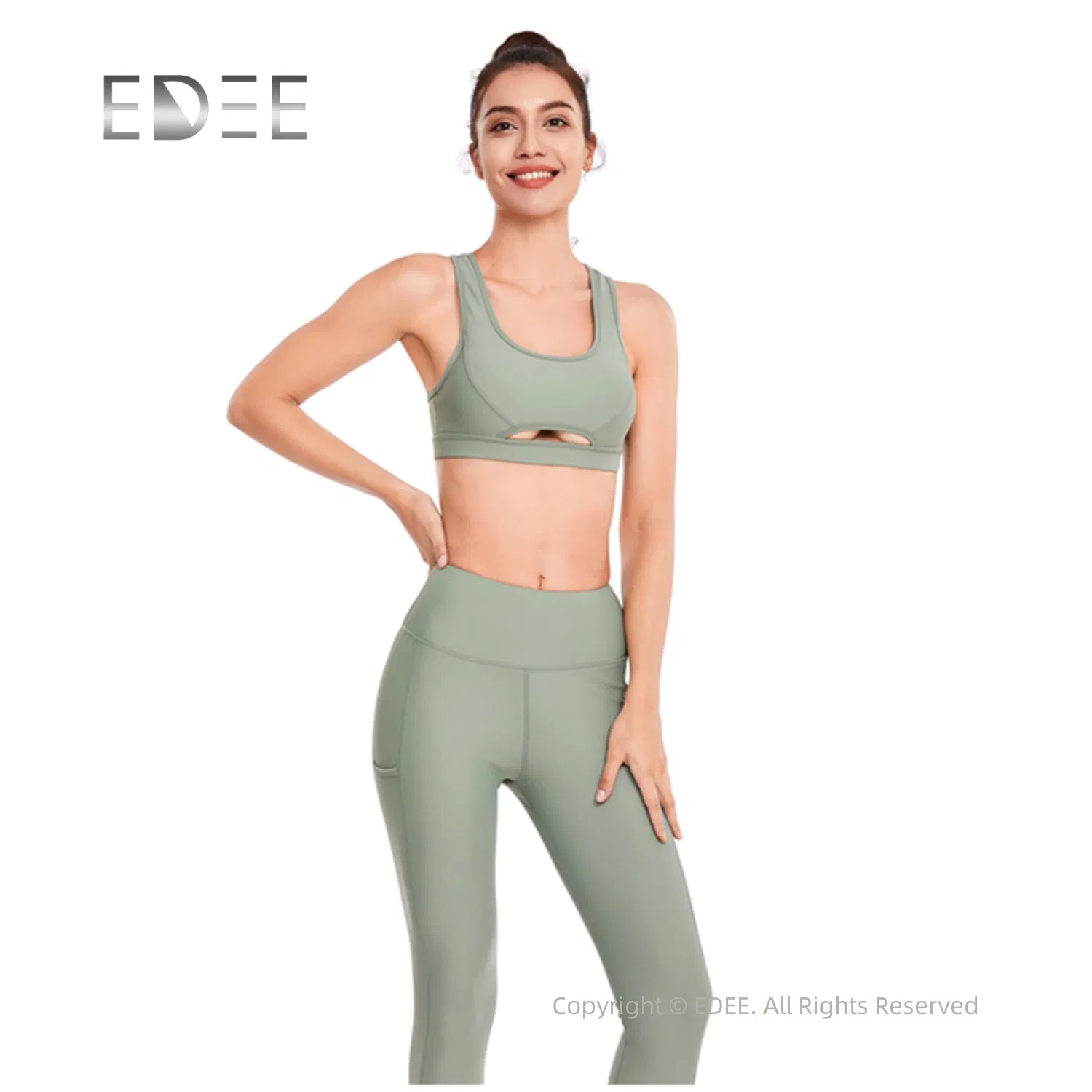 Conjunto de Roupas de Yoga Ativo Personalizado para Mulheres