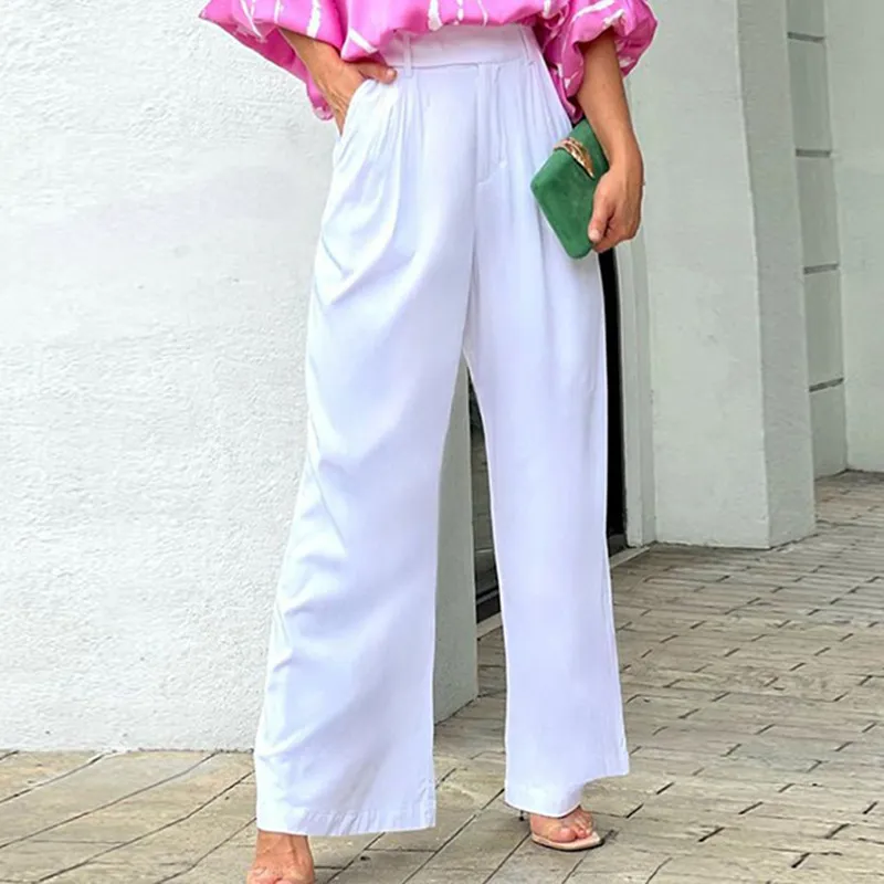 Conjunto de Duas Peças com Estampa Doce, Gola Redonda, Camiseta Curta e Calça Larga, Roupas Femininas