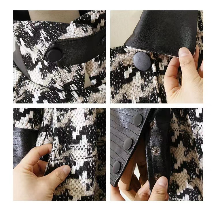 Marca de Moda de Roupas Personalizadas Design Casaco Longo Feminino Vestuário de Inverno Estilo Trendy Preço de Atacado de Alta Qualidade Fábrica Etiqueta Privada Logotipo Acessórios de PU