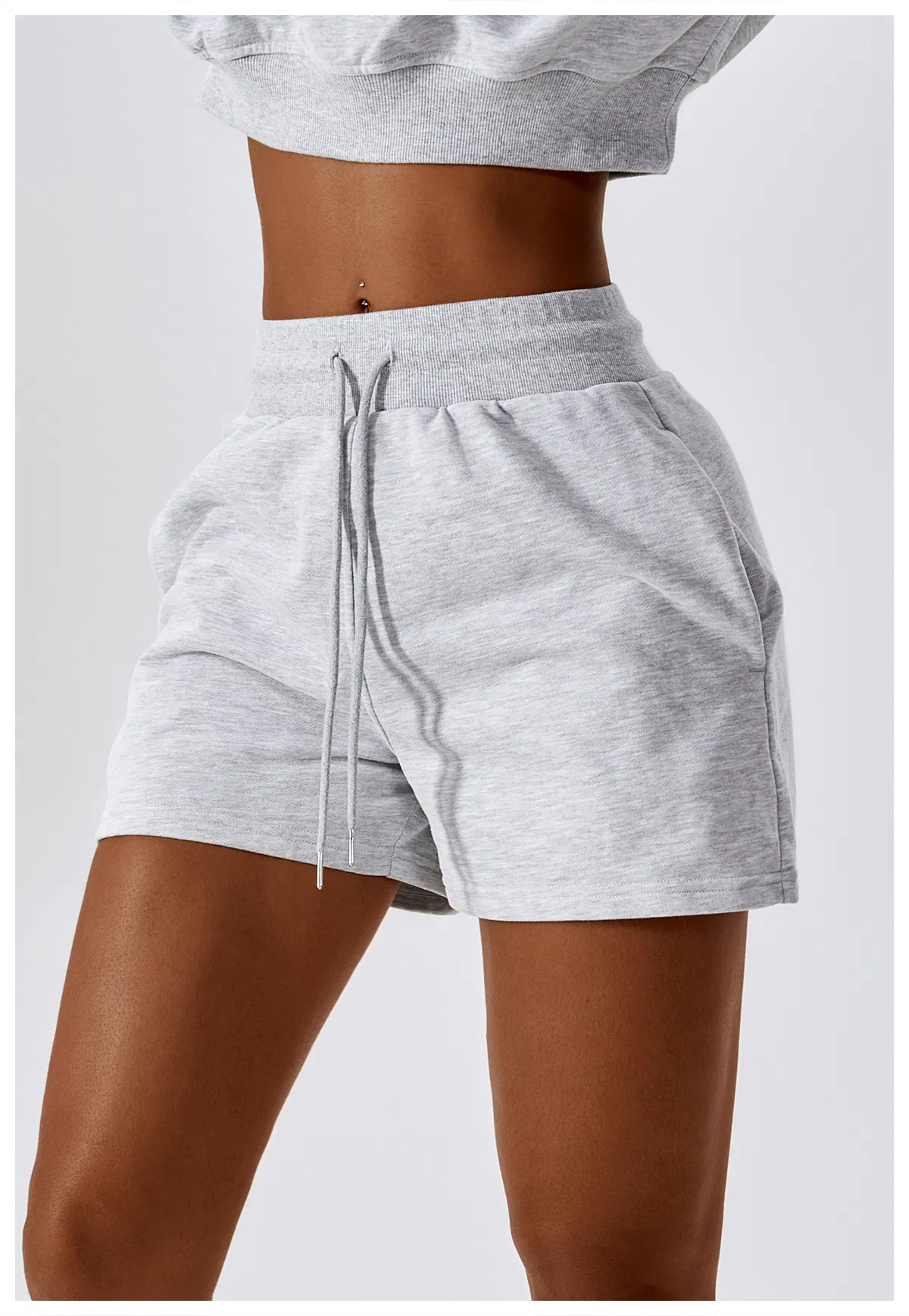 Calças de moletom casuais largas de fleece com cintura alta para mulheres, calças de moletom, roupas de yoga