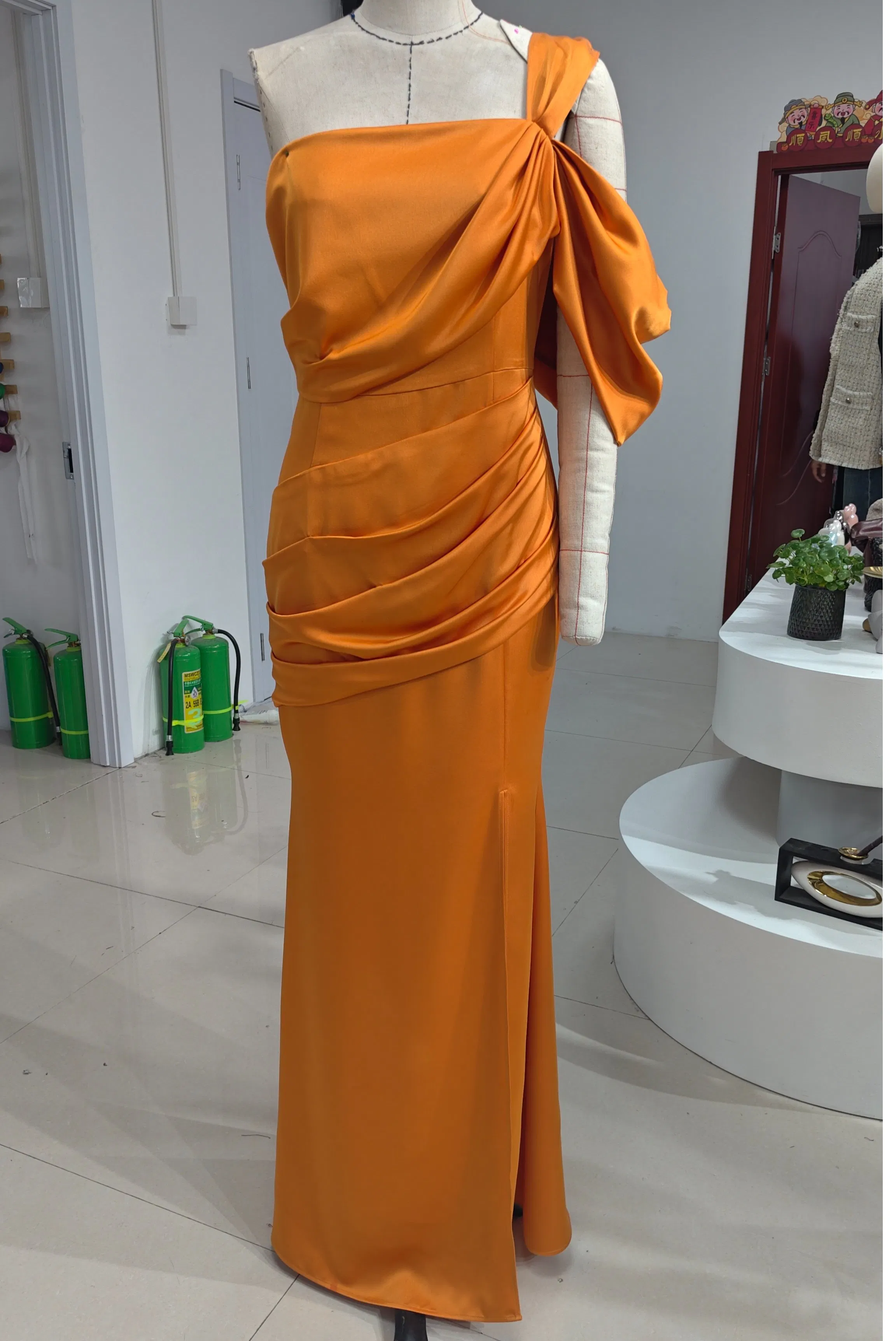 Vestido de Noite Feminino Formal para Casamento Festa Vestido de Noite com Fenda