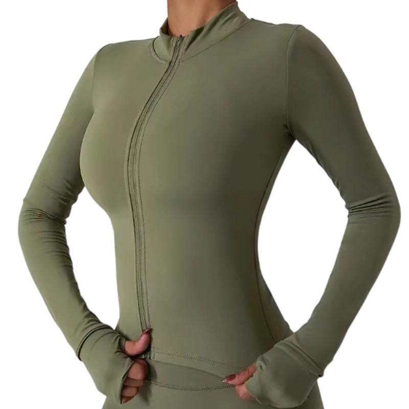 Novas Roupas Esportivas Personalizadas Femininas com Cintura Alta, Roupas de Yoga com Spandex, Jaquetas de Fitness, Conjuntos de Roupas Esportivas Sem Costura de Manga Longa