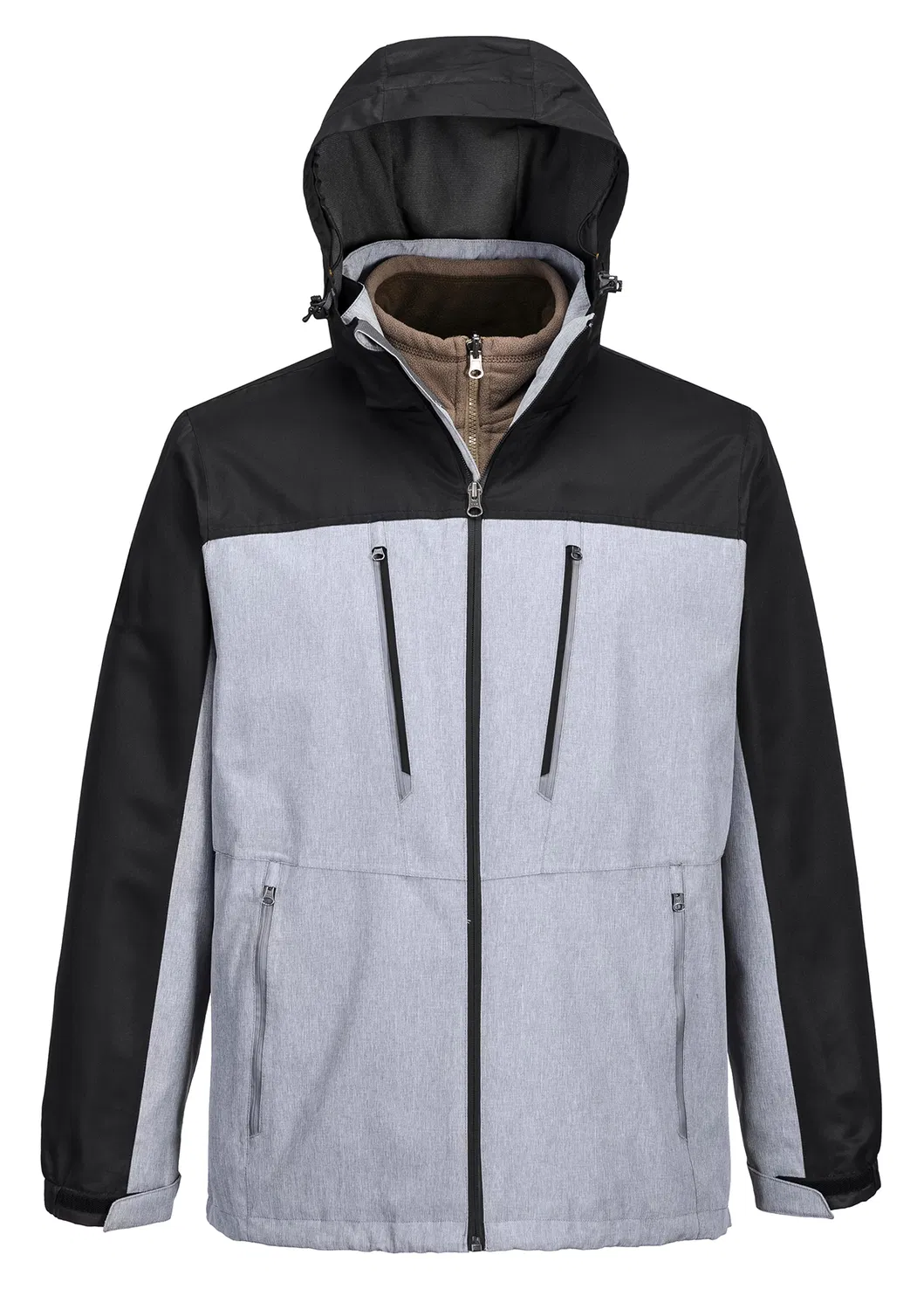 Logo Personalizado Marca OEM Masculino Feminino Impermeável À Prova de Vento Casaco de Chuva Capuz Espesso Quente Inverno Padded Padding Parka Roupa Externa