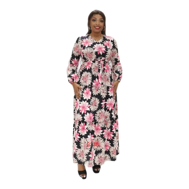 Vestido de noite islâmico abaya com mangas de lanterna para mulheres