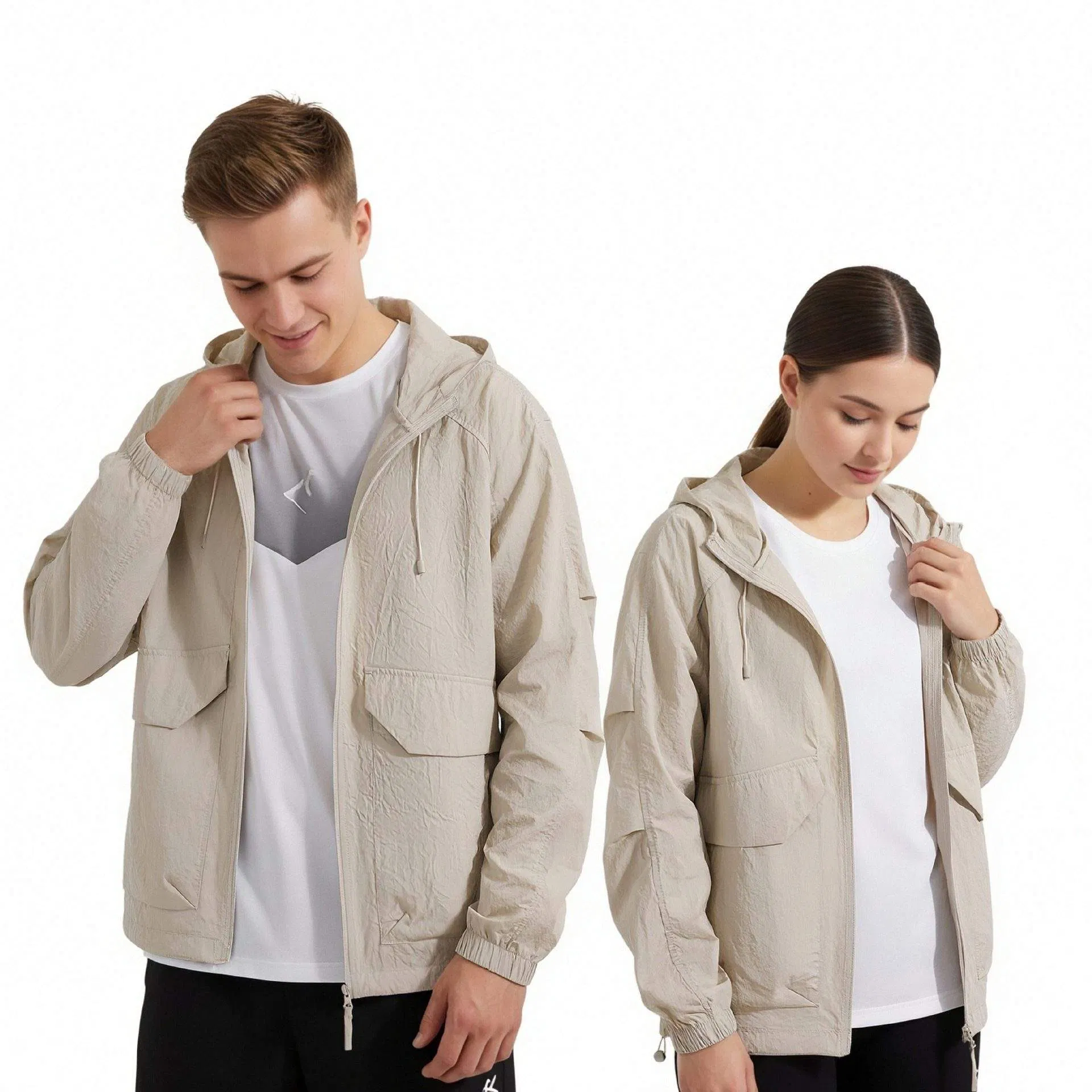 Roupas personalizadas de proteção solar para o verão com proteção UV, adequadas para homens e mulheres, leves e respiráveis para esportes