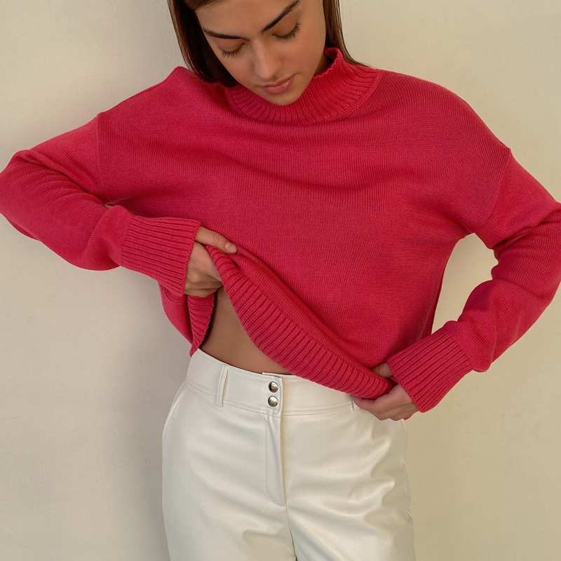 Suéter Clássico de Gola Alta em Viscose Macia – Design Atemporal, Viscose Macia para Todas as Ocasiões