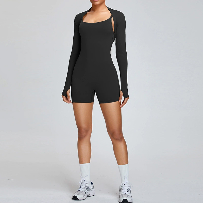 Conjunto de Roupas Femininas Personalizadas, Macacão, Conjuntos de Yoga, Xale Esportivo, Macacão com Suspensórios, Conjunto de Fitness