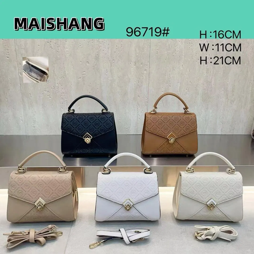 Bolsa Feminina Estilo Urbano Retro Moda Impressão de Letra em Couro PU Fechamento com Zíper Grande Capacidade Ombro e Transversal