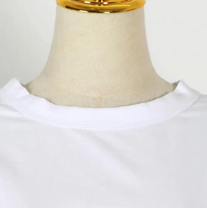 Camiseta solta de algodão personalizada para mulheres, roupas femininas em tamanho grande