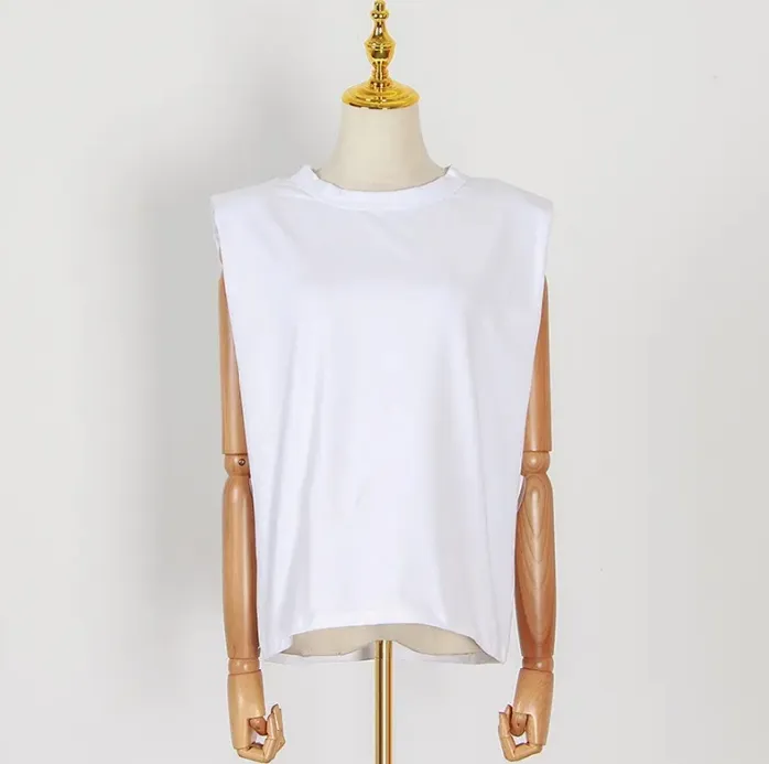 Camiseta solta de algodão personalizada para mulheres, roupas femininas em tamanho grande