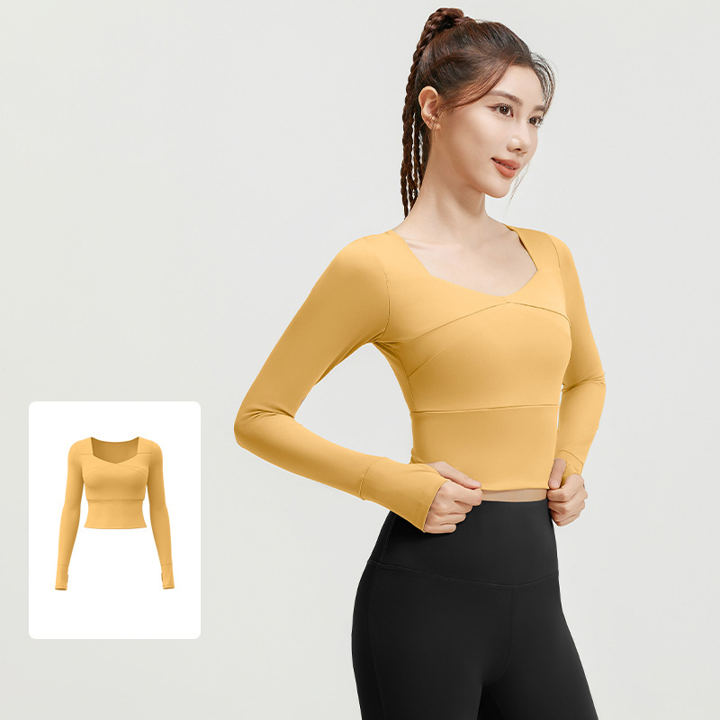 Camiseta de manga longa espessa para mulheres, top para corrida e jogging, moletom esportivo, vestuário esportivo ao ar livre