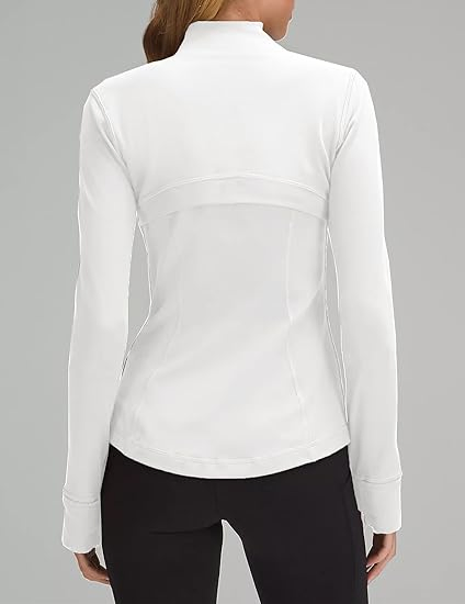 Jaqueta Completa Feminina para Corrida, Ajuste Slim, Roupas de Fitness e Yoga