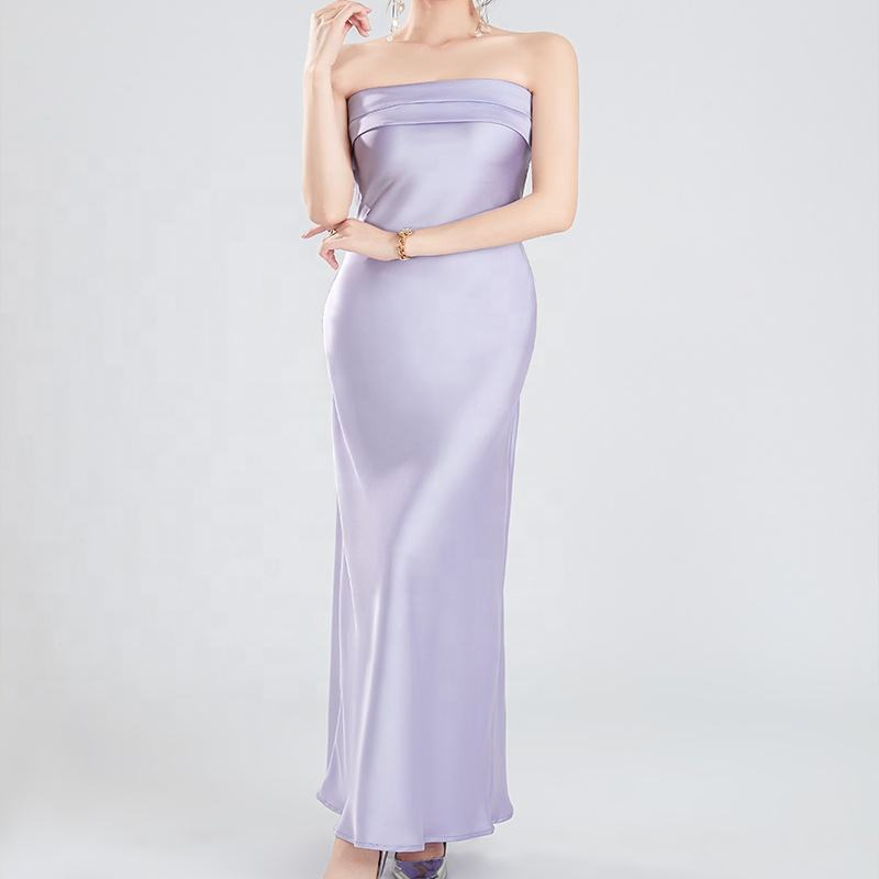 Vestido de Noite Elegante Sem Costas para Mulheres com Estilo de Decote Profundo