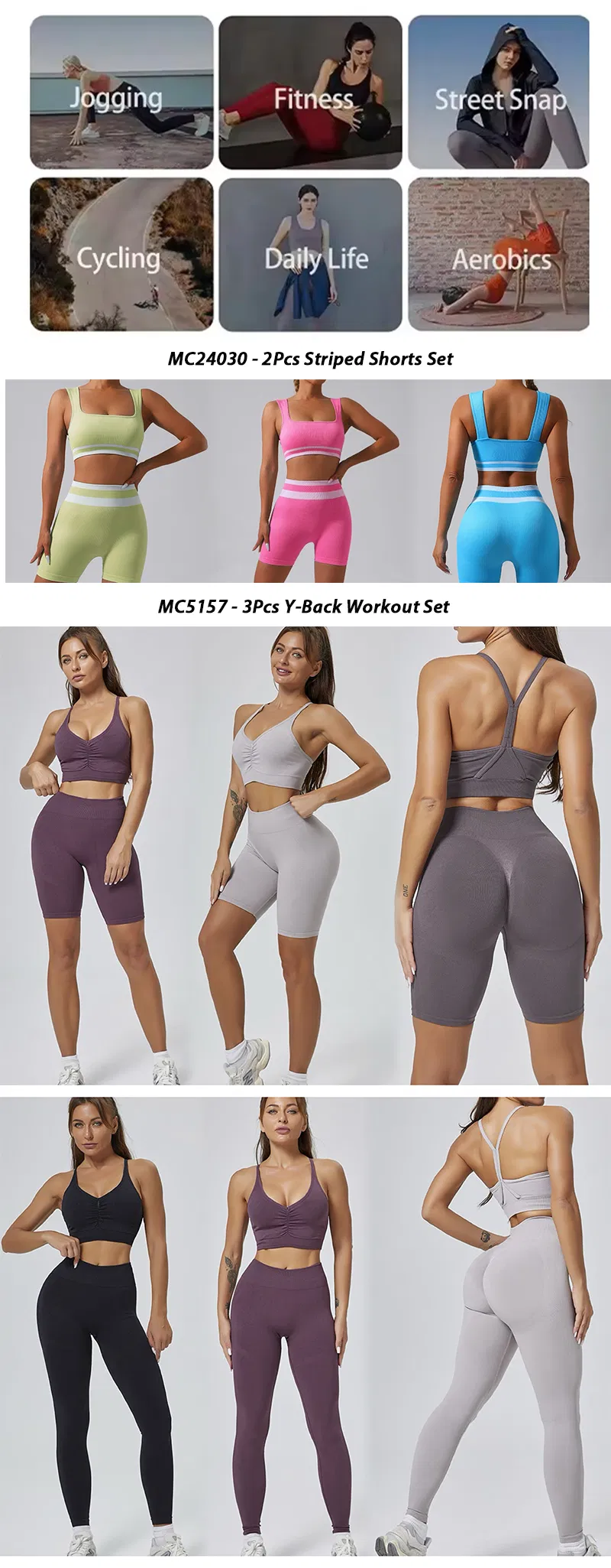 Novo conjunto fitness bicolor activewear