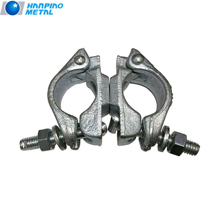 Scaffold BS1139/En74 48mm British Drop Forged Pressed Type Pipe Joint Coupler Beam Double Right Angle Swivel Scaffolding Clamp