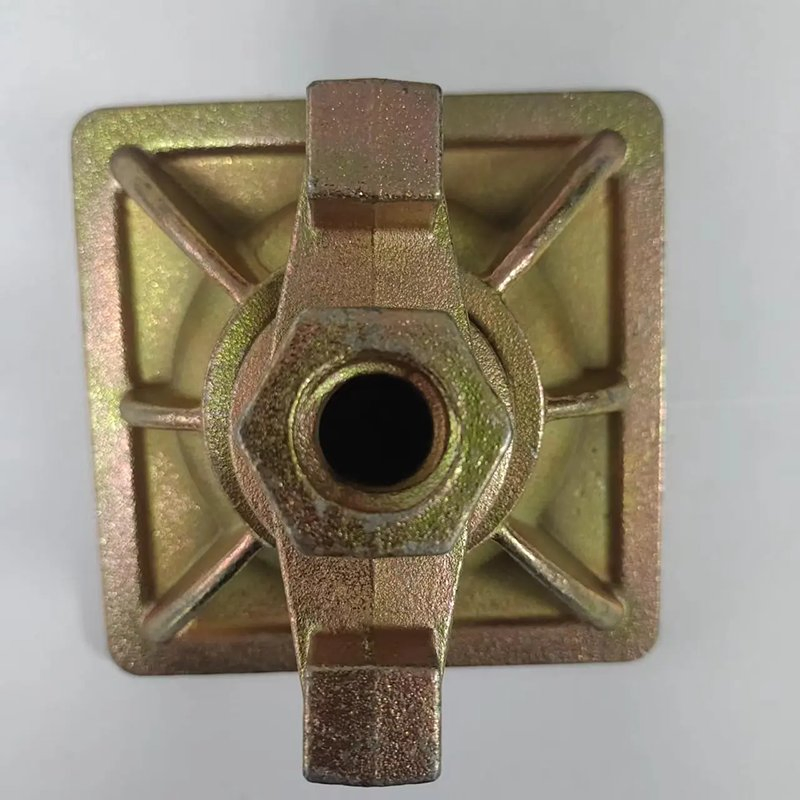 Galvanized Formwork Swivel Wing Nut With120*120 Anchor Plate for 15/17mm Tie Rod