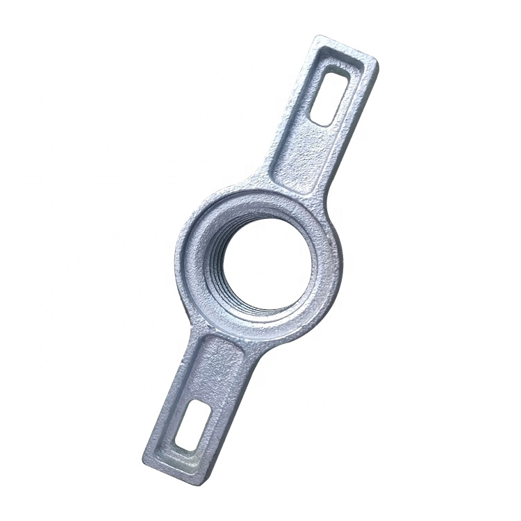 Adjustable Galvanized Steel Pipe Prop Base Jack Construction Jack with Screw Nut for Scaffolding Part