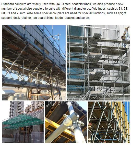 Pressed Putlog Heavy Duty Clamp Fixed Transomes Scaffolding Scaffold Double Coupler Load Capacity