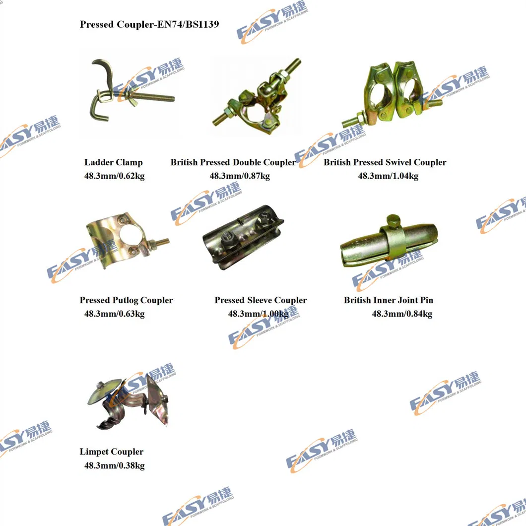 Easy British Type BS1139 Drop Forged Swivel Coupler Double/Fixed Clamp