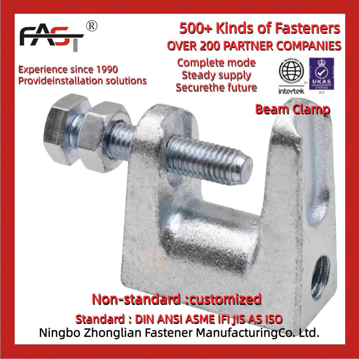 Adjustable Beam Clamp for Custom Fit – Fast &amp; Secure Beam Attachments