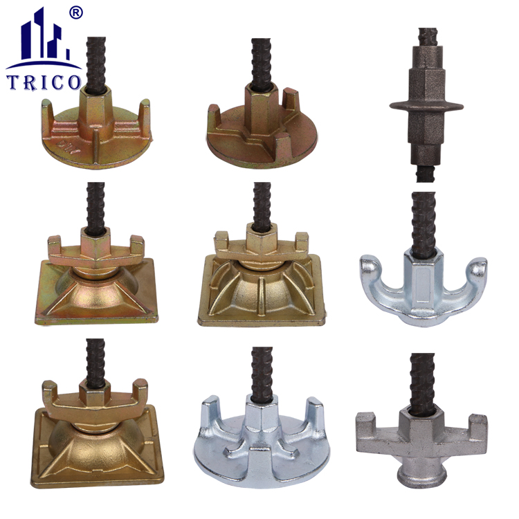 15mm 17mm Formwork Tie Rod Construction Concrete Wall Accessories Waterstop Tie Rod Wing Nut
