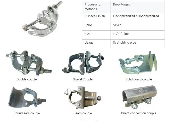 Heavy Duty Drop Forged Double Swivel Scaffolding Coupler