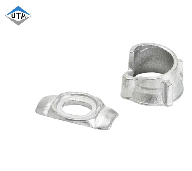 Widely Used Steel Cuplock Scaffolding System Top / Bottom Cup with Ledger Blade