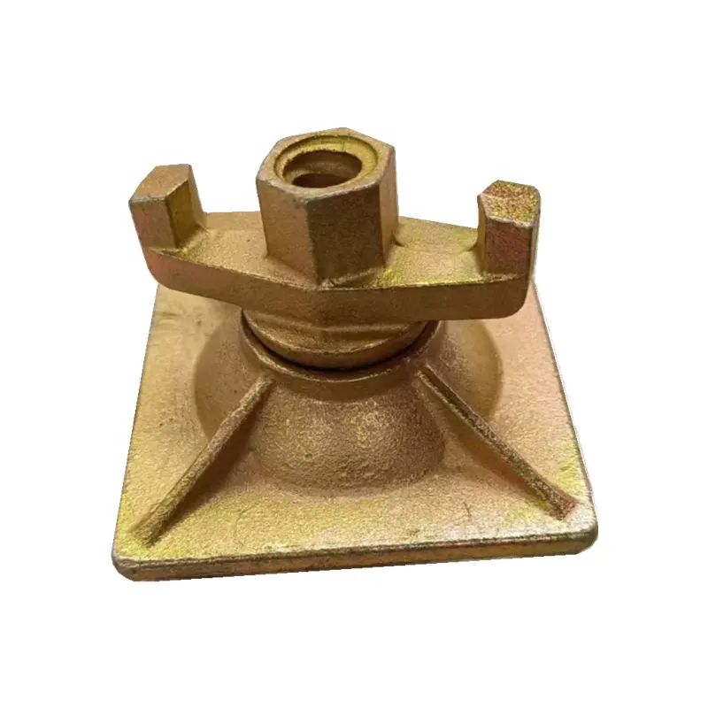 Galvanized Formwork Swivel Wing Nut With120*120 Anchor Plate for 15/17mm Tie Rod