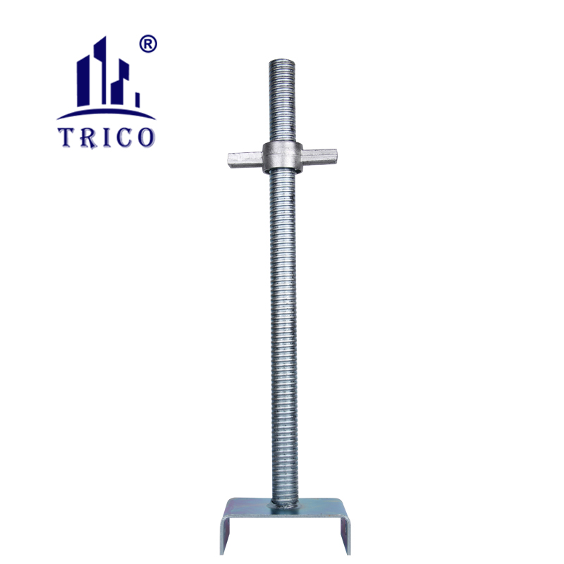 Hebei TRICO Galvanized Scaffolding Accessories Adjustable Prop Jack Base Scaffolding Screw Base Jack Nut