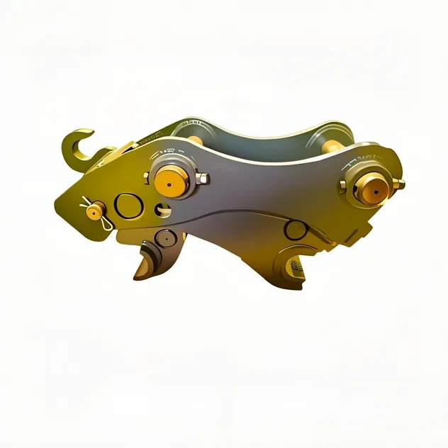 Heavy-Duty Cast Excavator Quick-Release Coupler Close-up 1