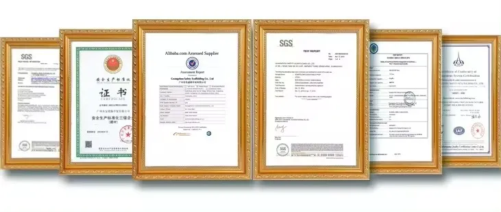 Scaffolding Certification Certificates and Quality Tests