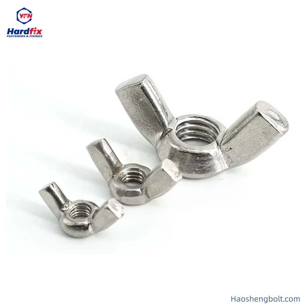 Carbon Steel Zinc Plated DIN315 M5 M6 M8 M10 M12 M16 M24 Butterfly Nut Brass Butterfly Wing Nut Tie Rod Wing Nut Wing Nut Driver Steel Nut