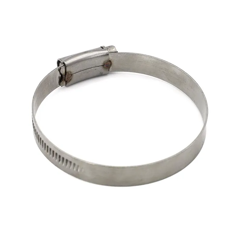 Adjustable Stainless Steel British Type Hose Clamp with Swivel Clamp Structure Details