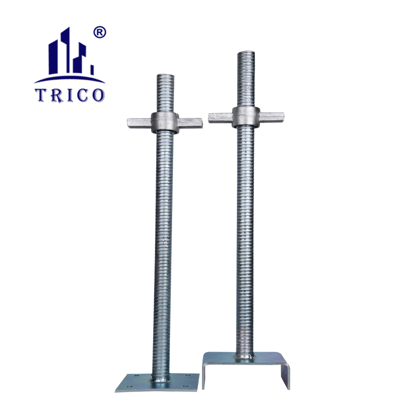 Hebei TRICO Galvanized Scaffolding Accessories Adjustable Prop Jack Base Scaffolding Screw Base Jack Nut
