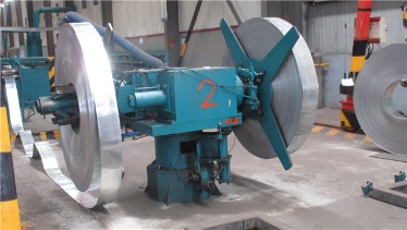 Steel coil uncoiling process in ABP scaffolding fastener production line