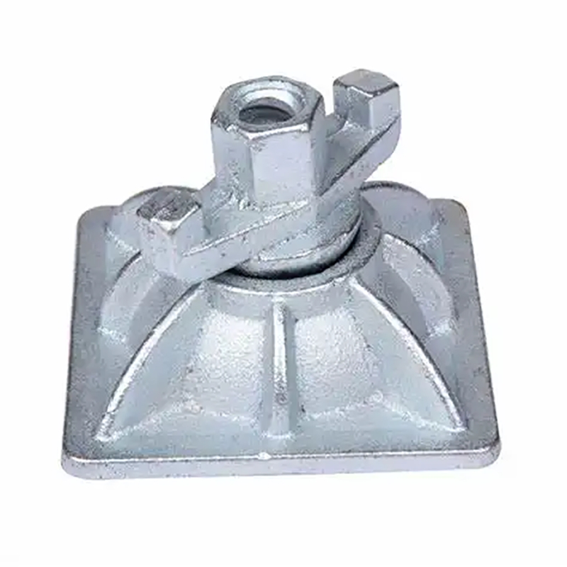 Galvanized Formwork Swivel Wing Nut With120*120 Anchor Plate for 15/17mm Tie Rod