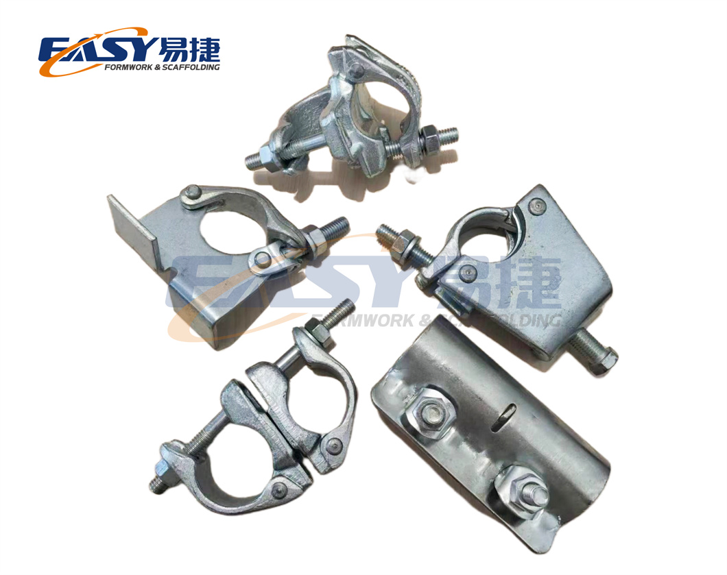 Easy Scaffold BS1139/En74 48.3mm British Drop Forged Pressed Type Pipe Joint Coupler Beam Double Right Angle Swivel Scaffolding Clamp